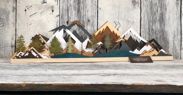  These Handcrafted Wood Mountain Wall Art Pieces Will Bring the Great Outdoors into Your Home