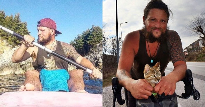  This man found an abandoned cat on a trip that became his travel friend