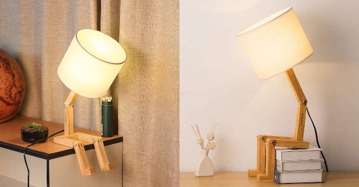  Transformable Wooden Lamp “Man” Is Created to Reduce Loneliness While Illuminating a Space