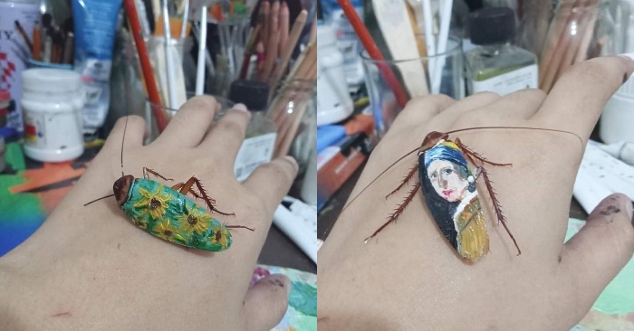  Cockroaches Became Canvas. This Type Of Art Became The Most Discussed One. Environmentalists Are Against It.