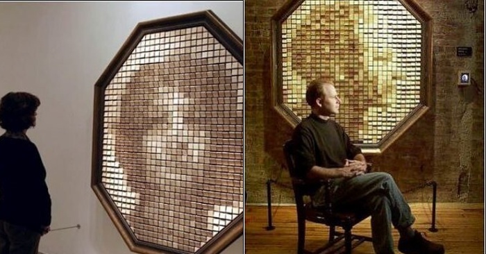  What can be seen in a wooden mirror? Interactive art by Danny Rossin