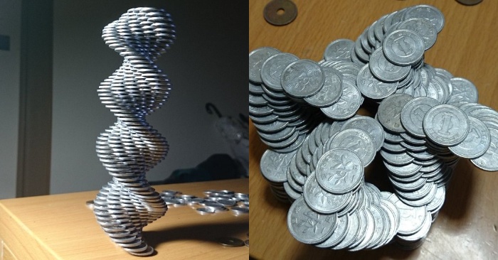  A Japanese magician who harnessed gravity. Gorgeous coin sculptures!