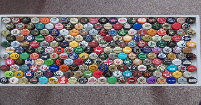  A Table Made Of The Caps Of Beer Bottles Can Be Preferred More Than Those From Brand Shops. How A Table Of A Famous Shop Was Used As A Material For The Table Of The Bottle Caps.