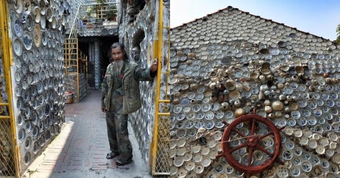  This Strange Man Fascinates The World With His Hobby! What He Has Done With So Many Plates