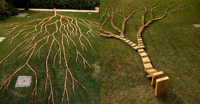  How wonderfully the tree got domino effect! This idea fascinates with its creativity