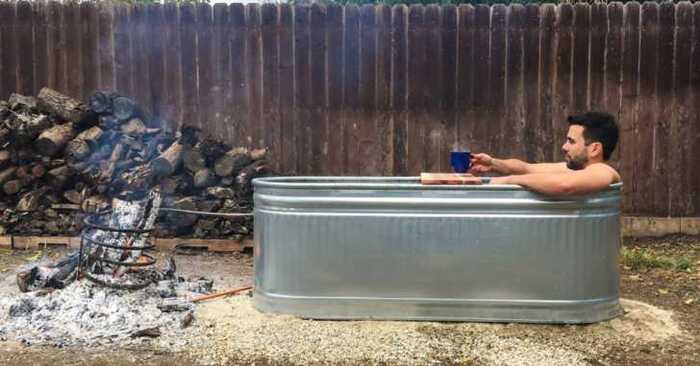  How to build a DIY wood-fired stock tank hot tub