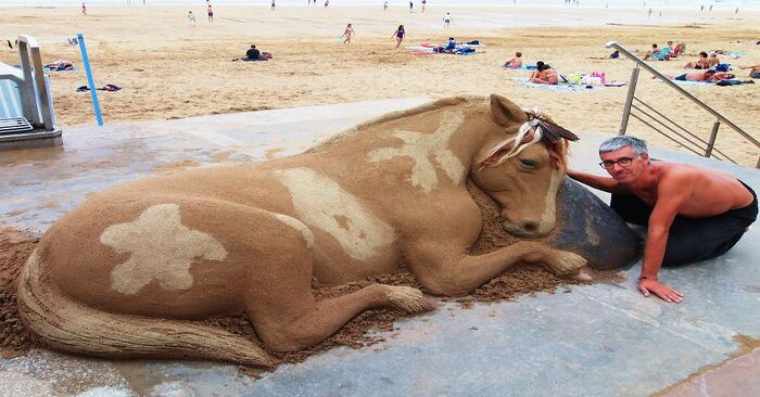  Amazing handicraft: this man can create sand sculptures, it’s hard to believe they’re not real