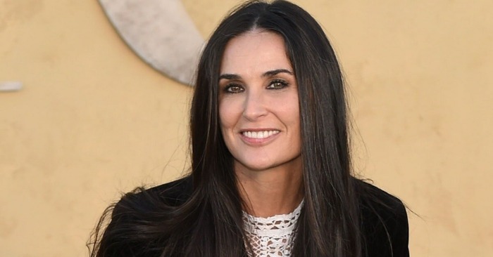 Always gorgeous Demi Moore: the 59-year-old beauty appeared on the cover of the gloss in a bodysuit