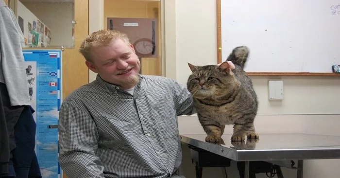  This cat has been stealing food from the dog every time, and fortunately, years later, he met his owner again