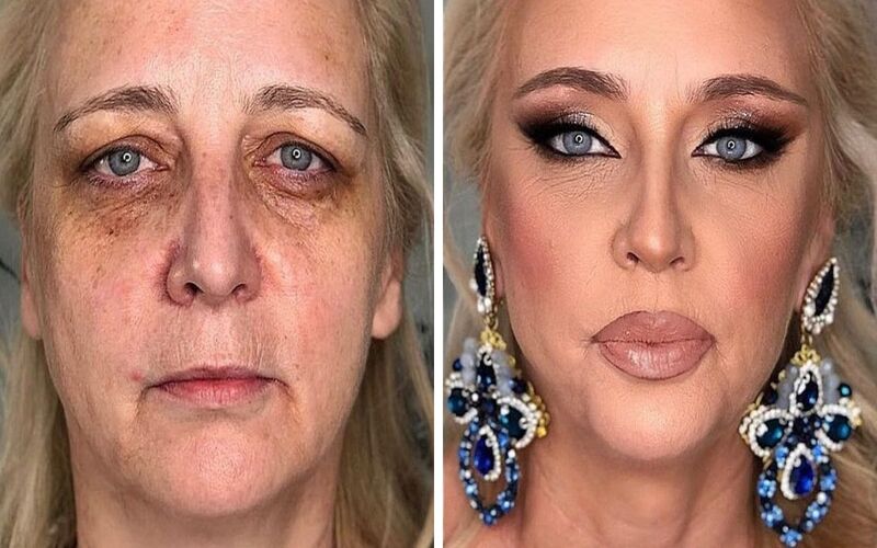  Correct correction and colors. Makeup artist creates incredible transformations for ordinary women