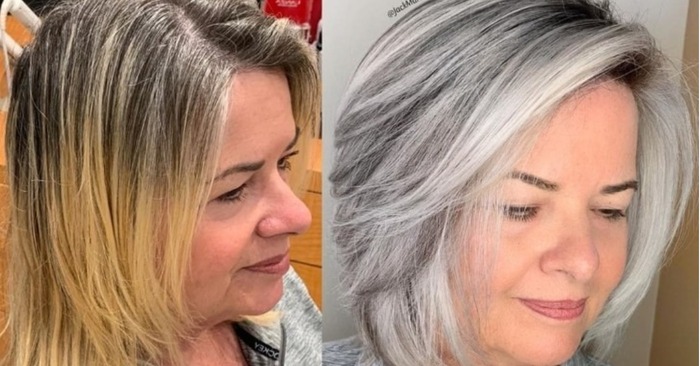  This amazing hairdresser from California is changing women who have insecurities about their gray hair