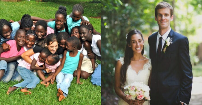  Before getting married, this girl adopted 13 children, then introduced them to a new father