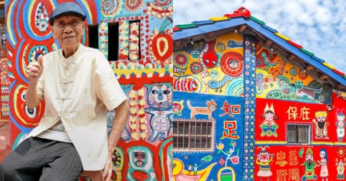  How amazing this is: a 94-year-old unique man drew his village to save her from demolition