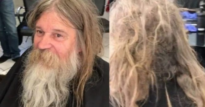  «New image changed him»: the hairdresser cut the homeless man’s hair for free, and he is now different person